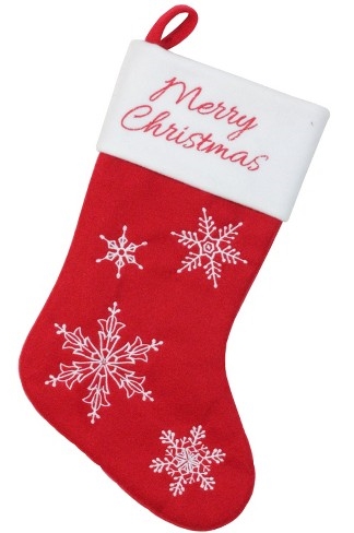 Northlight 16" Red And White Merry Christmas Snowflake Embroidered Christmas  Stocking : Target